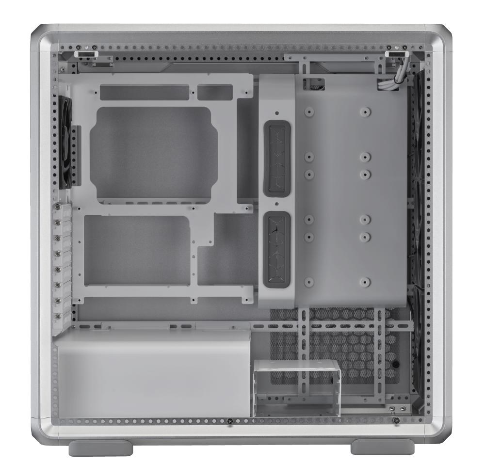 Cooler Master case MasterFrame 600, stříbrná