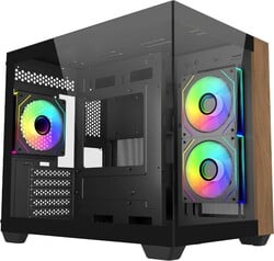 Cooler Master Elite 481 Wood, čierna