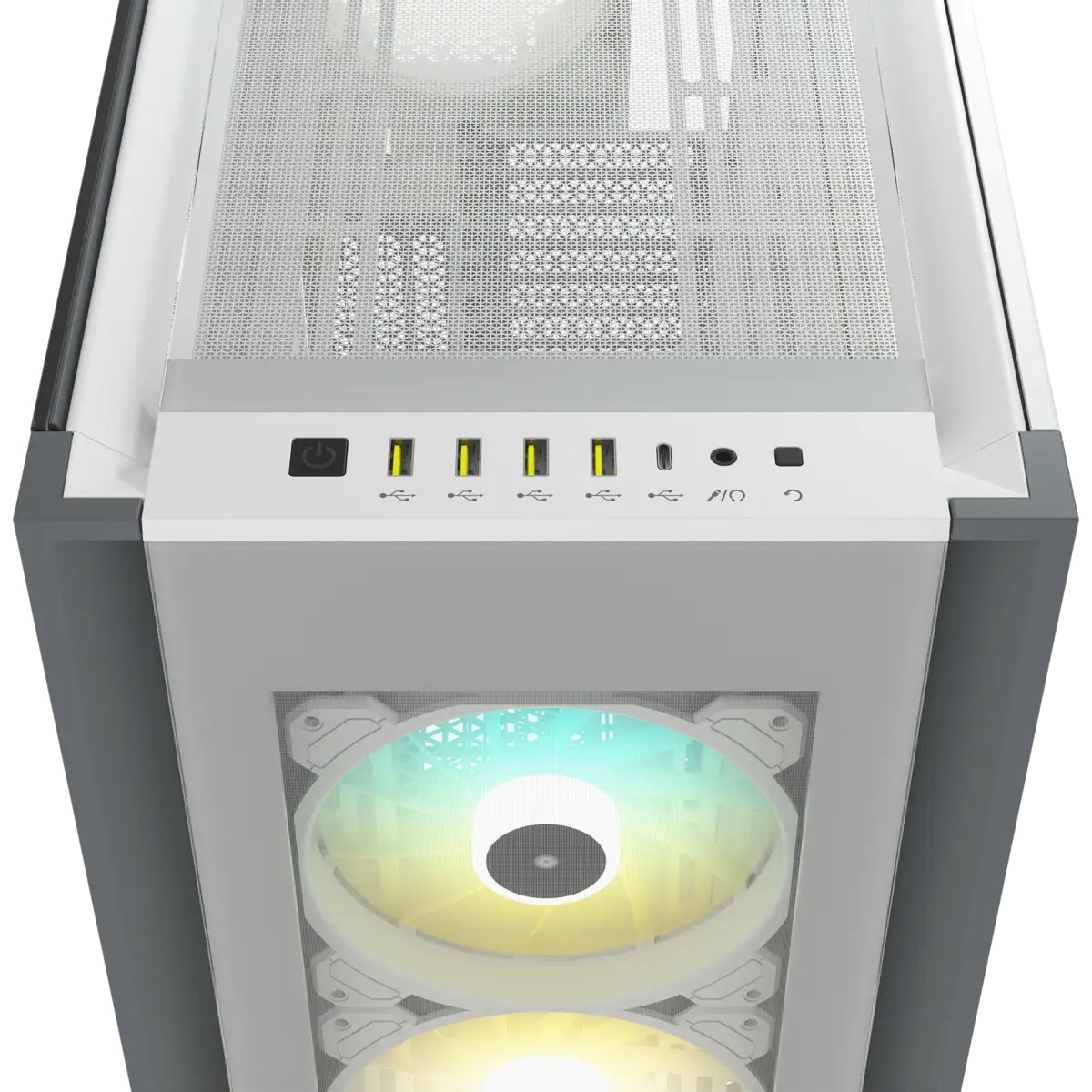 Corsair iCUE 7000X RGB TG, bílá