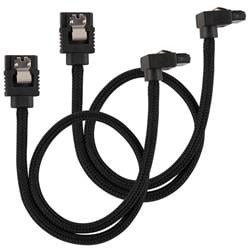 Corsair Premium Sleeved SATA Cable 30cm (2ks), černá