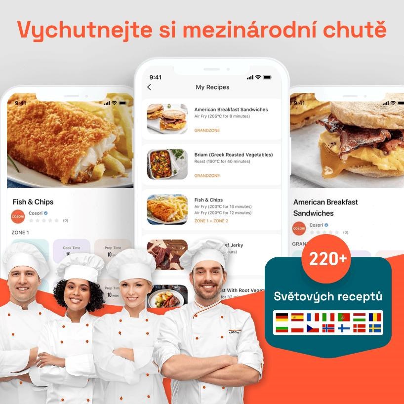 Cosori Dual Blaze TwinFry, keramika, čierna