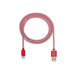 CUBE1 nylon datový kabel USB > Lightning, 2m, Red ACDPCU1122065 - Mobilní telefony - příslušenství