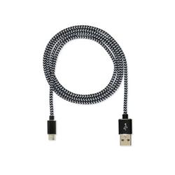 CUBE1 nylon datový kabel USB > microUSB, 1m, Black ACDPCU1122051 - Mobilní telefony - příslušenství
