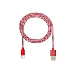 CUBE1 nylon datový kabel USB > USB-C, 1m, Red ACDPCU1122057 - Mobilní telefony - příslušenství