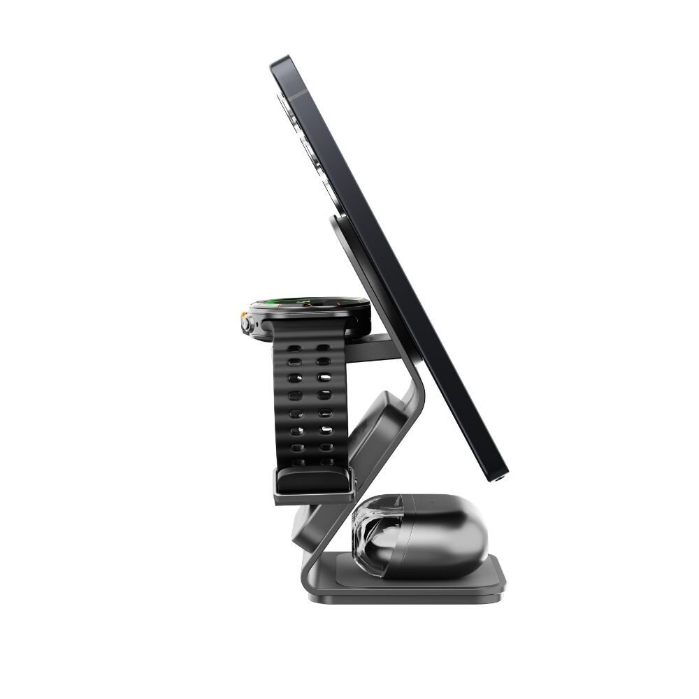 Cubenest 3v1 Qi 2.2 Bezdrôtová magnetická nabíjačka SQS314 pre hodinky Samsung