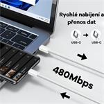 Cubenest Opletený kábel USB-C 2-pack White