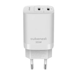 Cubenest PD GaN Adaptér 35W S2D1 - bílý