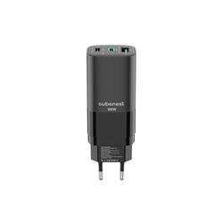 Cubenest PD GaN adaptér 65W S3D0 - čierny