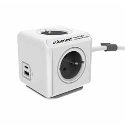 Cubenest PowerCube Extended USB A+C PD 20 W 3 m - šedá