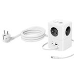 Cubenest PowerCube Extended USB PD 65W USB-C cable, A+C, 1,5m Grey