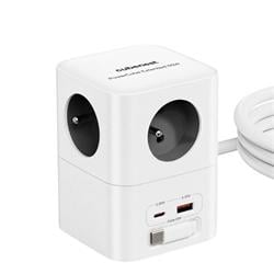Cubenest PowerCube Extended USB PD 65W USB-C cable, A+C, 1,5m Grey