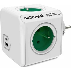 Cubenest PowerCube Original USB A+C PD 20 W - zelený
