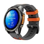 Cubenest Premium silikónový remienok Garmin QuickFit, šedý/oranžový, 22 mm