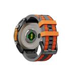 Cubenest Premium silikónový remienok Garmin QuickFit, šedý/oranžový, 22 mm