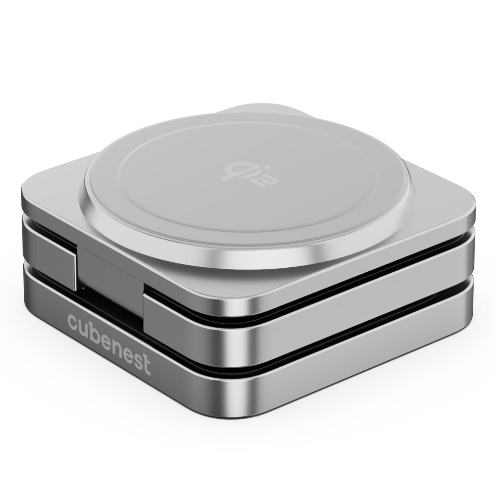 Cubenest SQS312 Fold Pro Qi2 3v1 magnetická nabíjačka pre Samsung sivá
