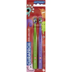 Curaprox CS KIDS Ultra Soft duo pack Bacterias Edition