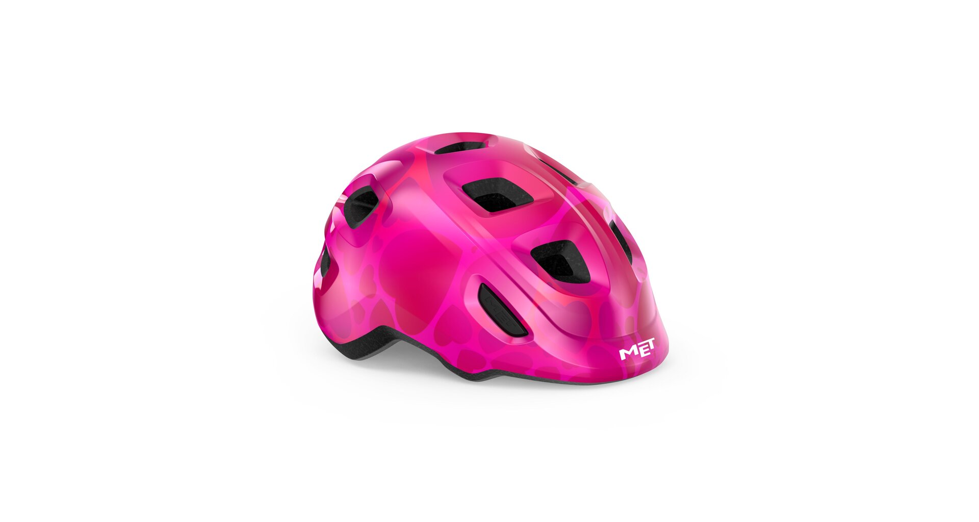 Cyklistická helma MET HOORAY dětská růžová srdce - 46/52