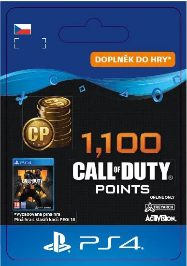 CZ PS4 - 1,100 Call of Duty®: Black Ops4Points elektronická licence