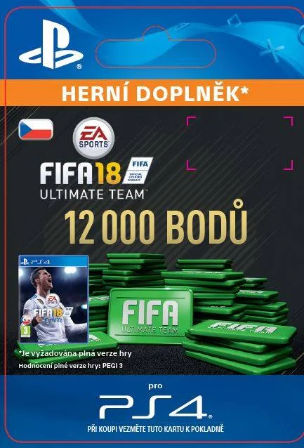 CZ PS4 - 12000 FIFA 18 Points Pack elektronická licence