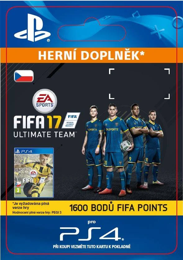 CZ PS4 - 1600 FIFA 17 Points Pack elektronická licence