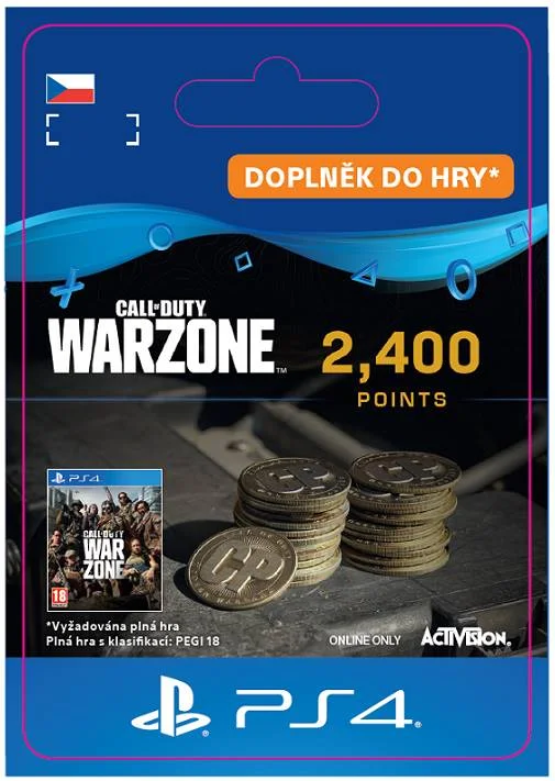 CZ PS4 - 2,400 Call of Duty®: Warzone™ Points elektronická licence