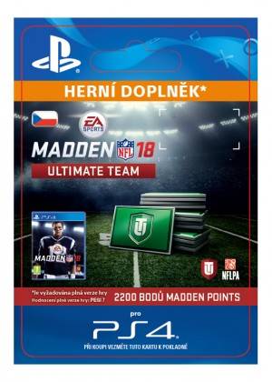 CZ PS4 - 2200 Madden NFL 18 Ultimate Team Points elektronická licence