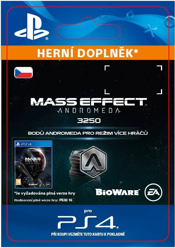 CZ PS4 - 3250 Mass Effect: Andromeda Points elektronická licence