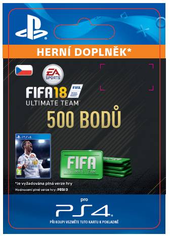 CZ PS4 - 500 FIFA 18 Points Pack elektronická licence