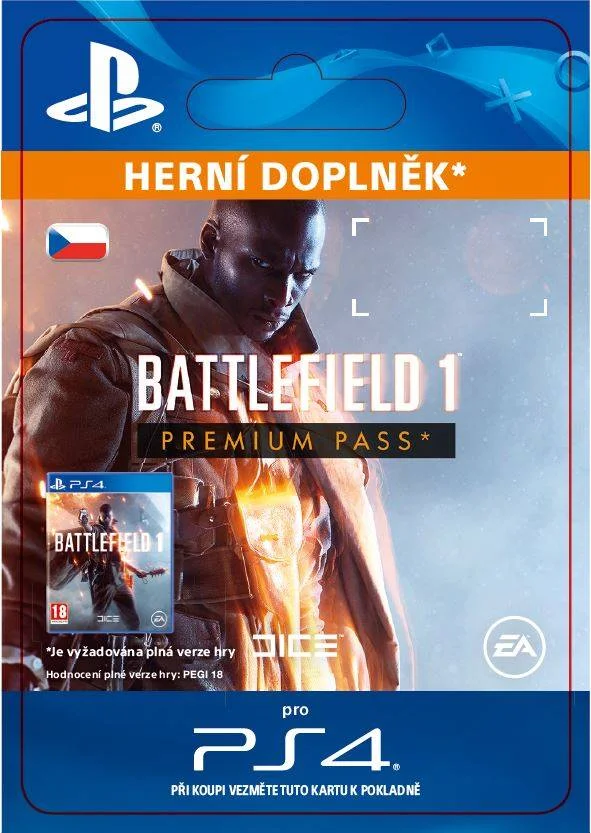 CZ PS4 - Battlefield 1 Premium Pass elektronická licence