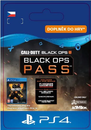 CZ PS4 - Call of Duty®: Black Ops 4 Pass elektronická licence