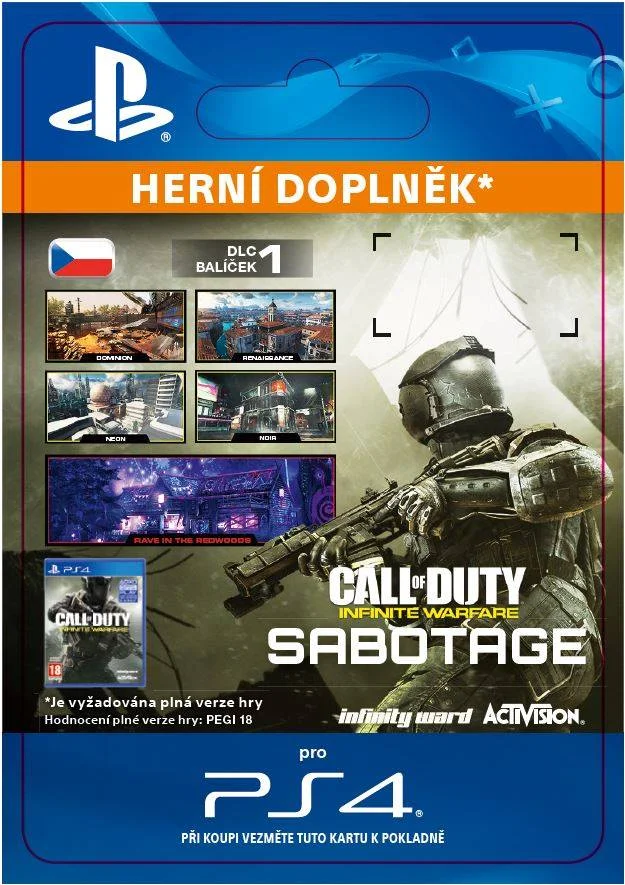 CZ PS4 - Call of Duty: Infinite Warfare DLC 1: Sabotage elektronická licence