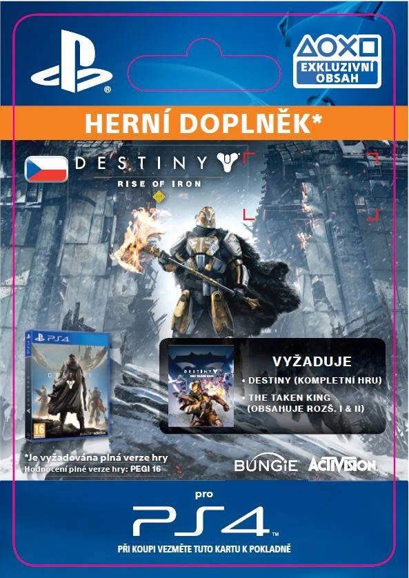 CZ PS4 - Destiny: Rise of Iron elektronická licence