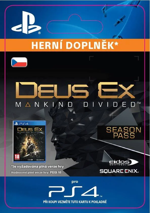CZ PS4 - Deus Ex: Mankind Divided - Season Pass elektronická licence
