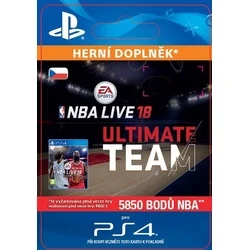 CZ PS4 - EA SPORTS™ NBA LIVE 18 ULTIMATE TEAM™ - 5850 NBA POINTS elektronická licence