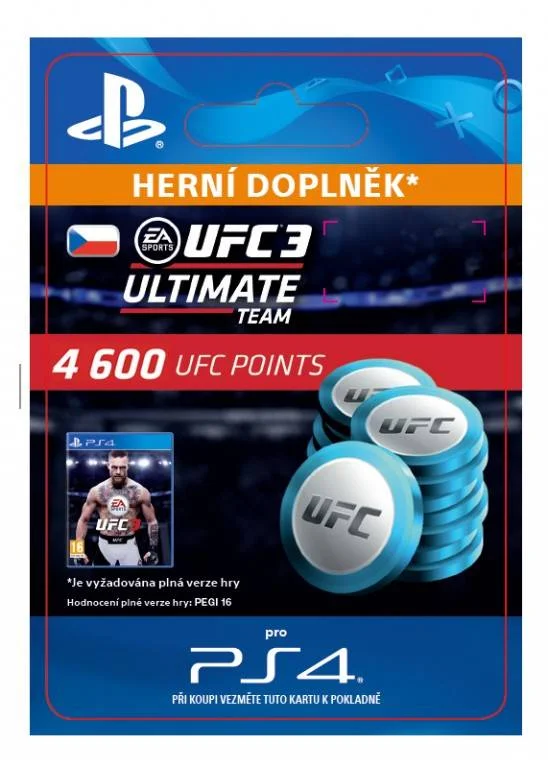 CZ PS4 - EA SPORTS™ UFC® 3 - 4600 UFC POINTS elektronická licence
