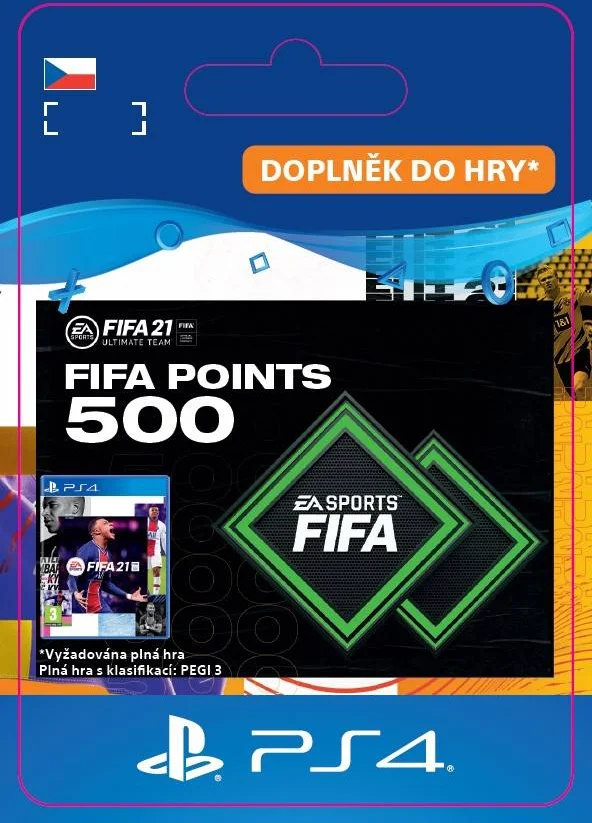 CZ PS4 - FUT 21 – FIFA Points 500 elektronická licence