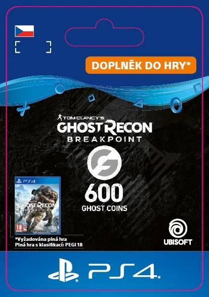 CZ PS4 - Ghost Recon Breakpoint - 600 Ghost Coins elektronická licence