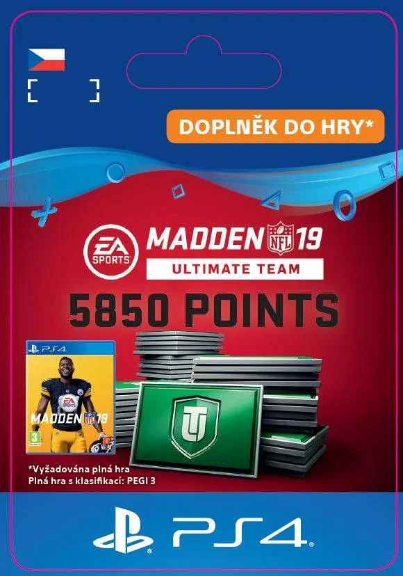 CZ PS4 - Madden NFL 19 Ultimate Team 5850 Points Pack elektronická licence