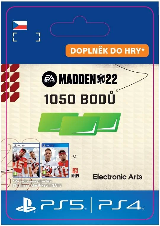 CZ PS4 - MADDEN NFL 22 - 1050 Madden Points elektronická licence
