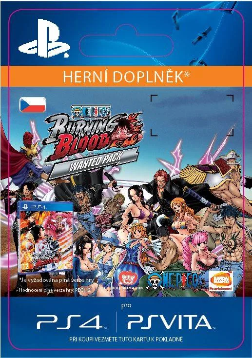 CZ PS4 - One Piece Burning Blood - WANTED PACK elektronická licence
