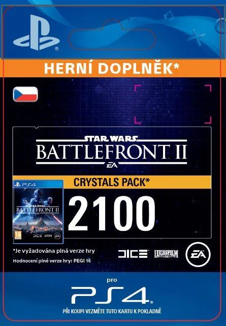 CZ PS4 - STAR WARS™ Battlefront™ II: 2100 Crystals (Av. 14.11.2017) elektronická licence
