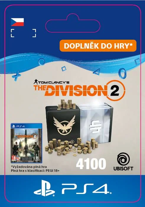 CZ PS4 - Tom Clancy’s The Division 2 – 4100 Premium Credits Pack elektronická licence