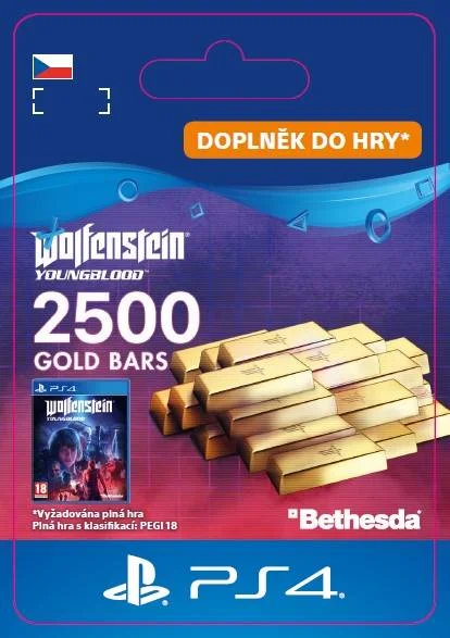 CZ PS4 - Wolfenstein: Youngblood - 2500 Gold Bars elektronická licence