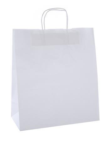 Darčeková taška, biela, 24x11x31 cm, 50 ks
