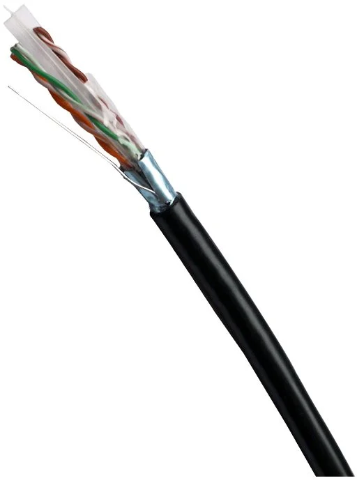 DATACOM FTP kábel CAT6 PE,Fca 100m čierny OUTDOOR