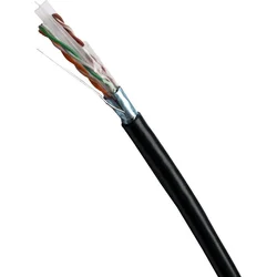 DATACOM FTP kábel CAT6 PE,Fca 500m cievka čierna OUTDOOR