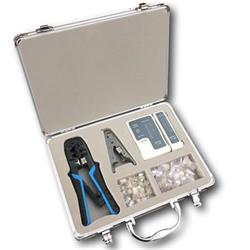 DATACOM kleště NETWORK KIT 1 (krimp 8p+6p, Stripper, Tester, plugy)