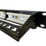 DATACOM Patch panel 19" UTP 24 portov CAT5E DUAL 1U BK (4x6p) VL