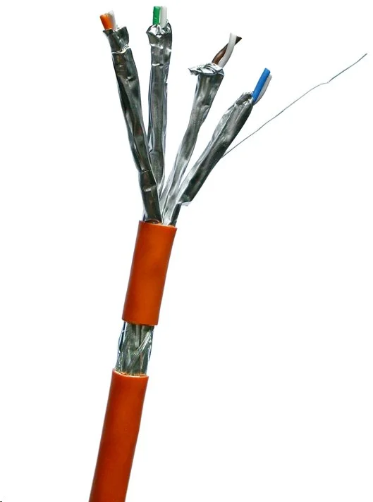 DATACOM S/FTP drôt CAT7 LSOH,Eca 100m, plášť oranžový 12161