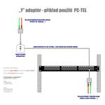 DATACOM "Y" adaptér STP CAT5E PC / PC+TEL